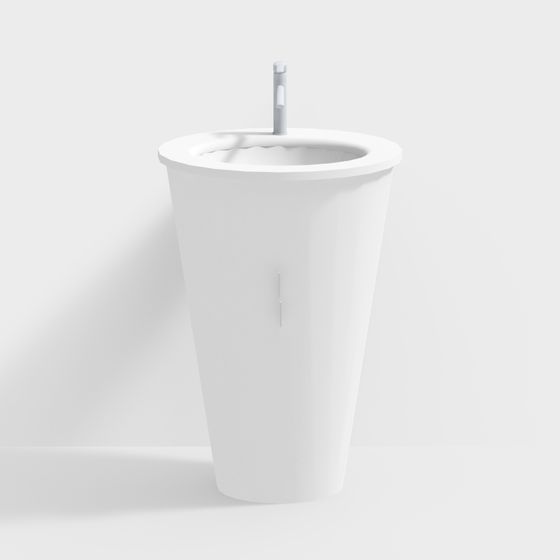 Minimalist 3D Coffee Cup Model for Modern Design