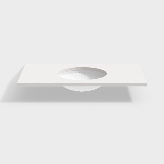 Sleek Floating Sink 3D model for Modern Bathrooms