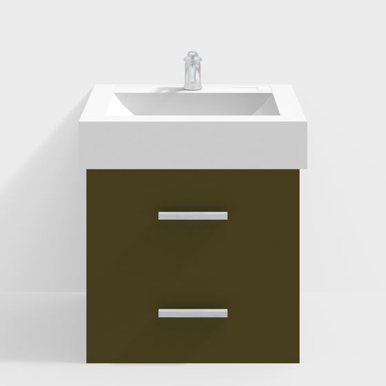 Elegant Bathroom Cabinet 3D model for Modern Spaces