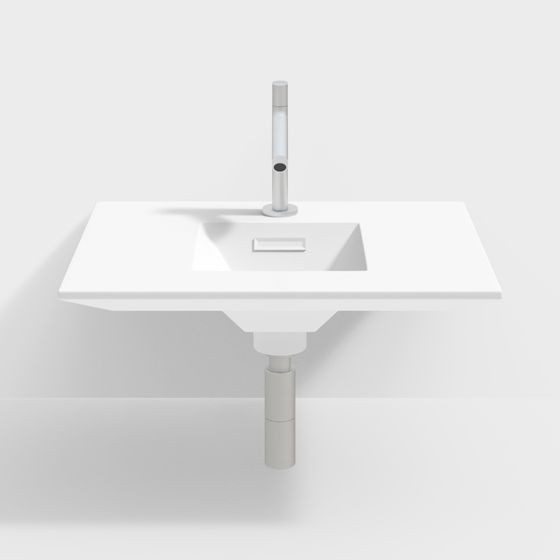 Elegant Minimalist Sink 3D Model