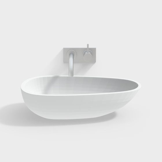 Elegant Minimalist Wash Basin 3D model