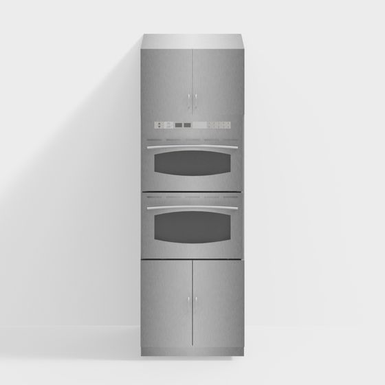 Modern Stainless Steel Oven Cabinet 3D model