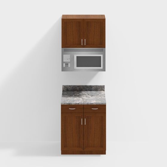 Low-Poly Kitchen Unit 3D model for Modern Design