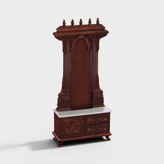 Victorian Hall Tree 3D model