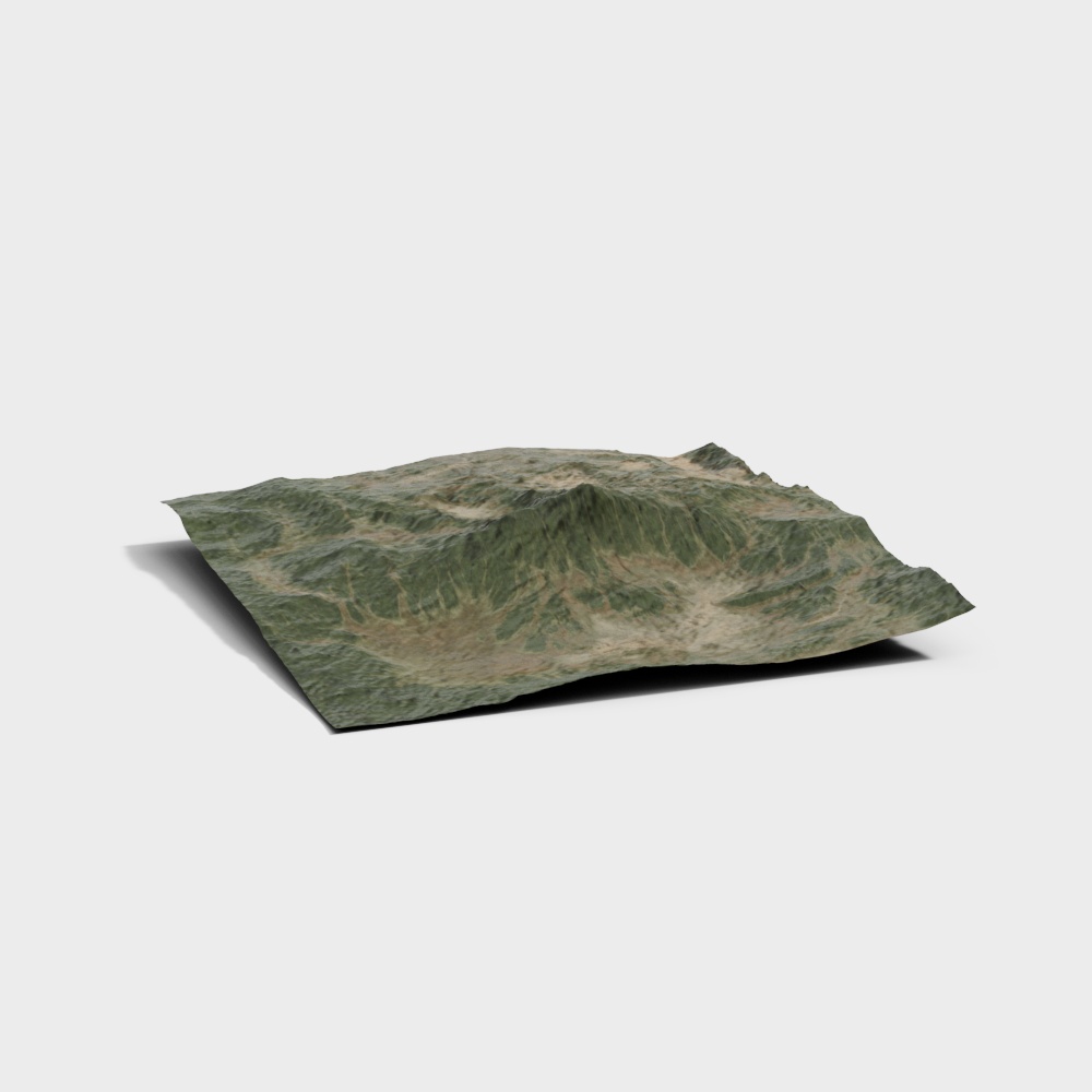 Realistic Mountain Range 3D Model