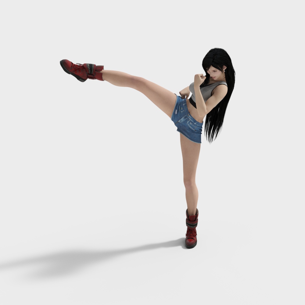 Dynamic Low-Poly Dancer 3D Model
