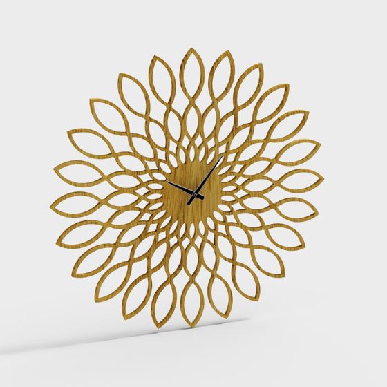 Artistic Low-Polygon Clock 3D model for Creative Projects