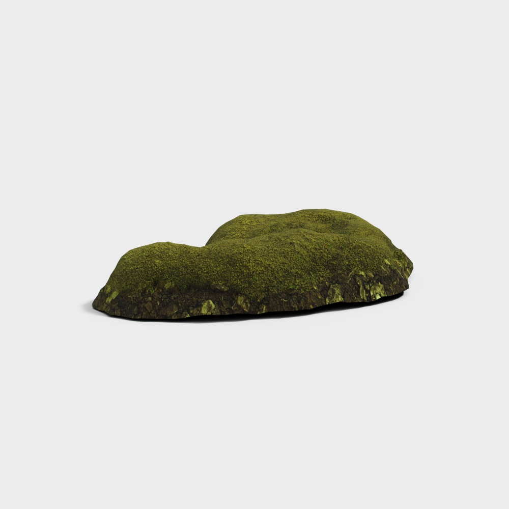 Mossy Giant Rock 3D model for Nature Scenes