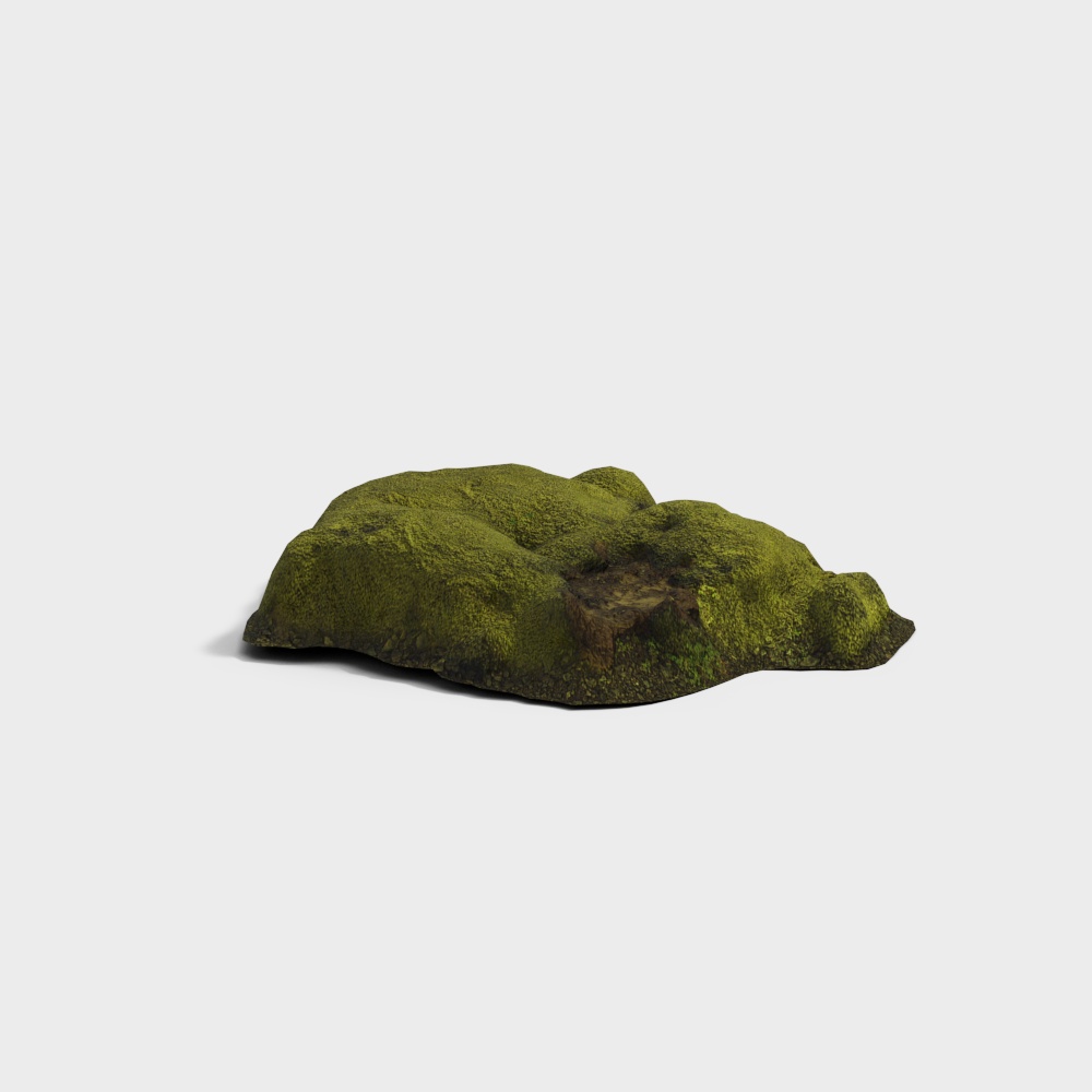 Mossy Boulder 3D model