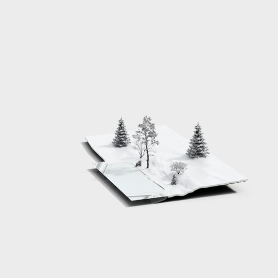 Serene Snowy Forest 3D model
