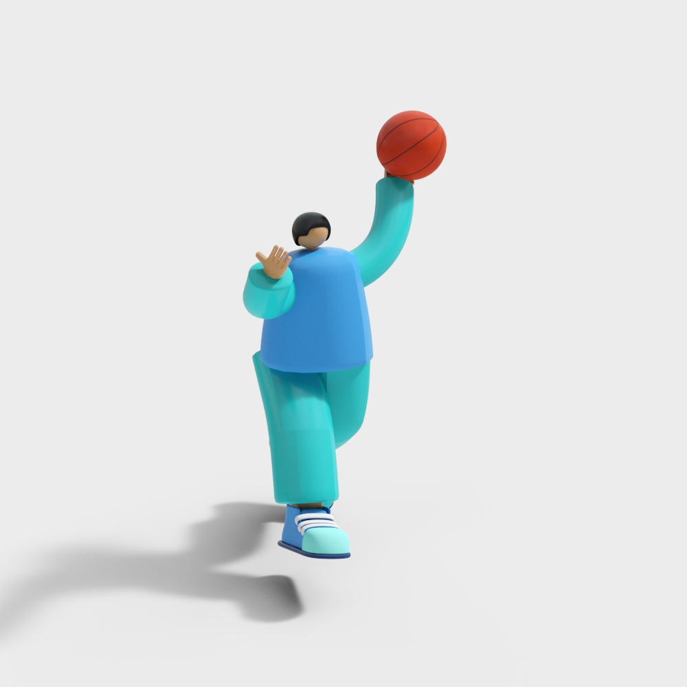 Low Poly Basketball Player 3D model