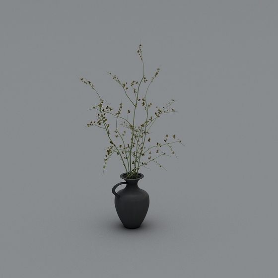Vase with Twigs 3D model