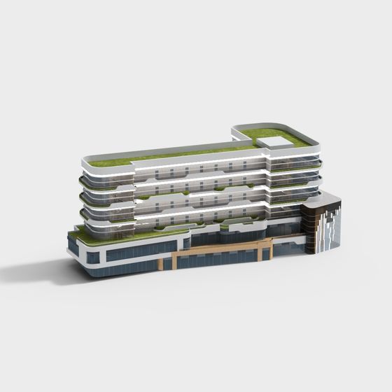 Urban Oasis Futuristic Skyscraper 3D model