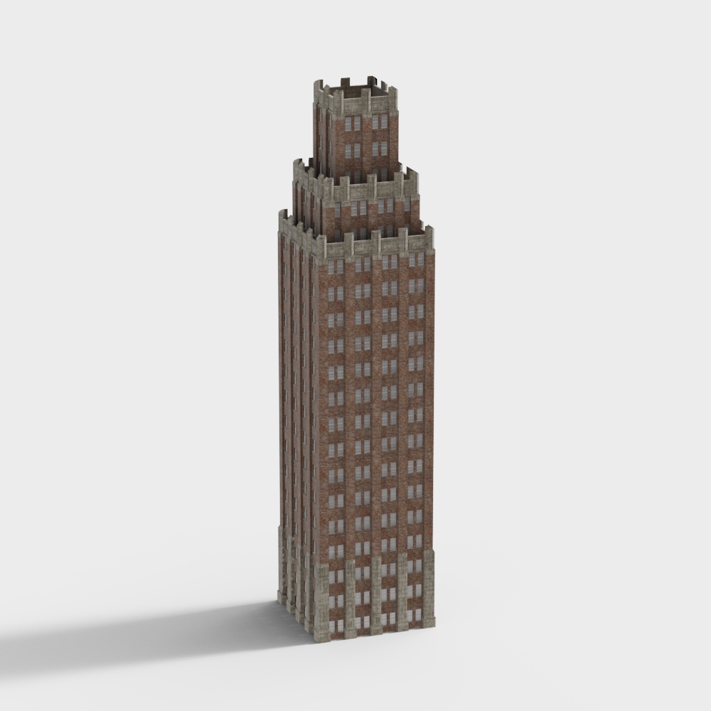 Vintage Brick Tower 3D model