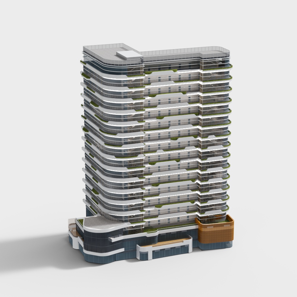 Urban Skyline Tower 3D Model