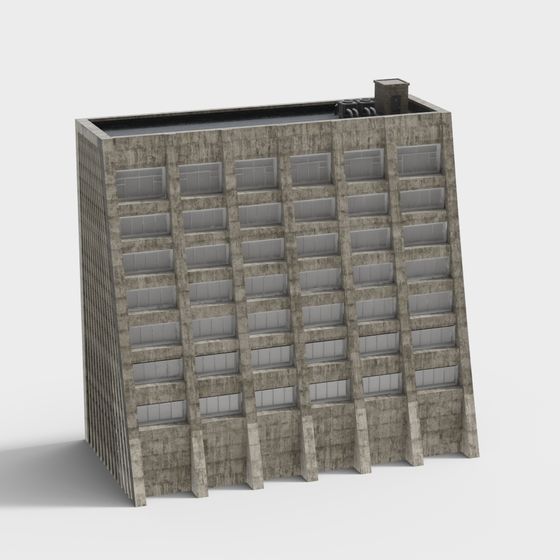 Industrial Aesthetic Urban Factory 3D model