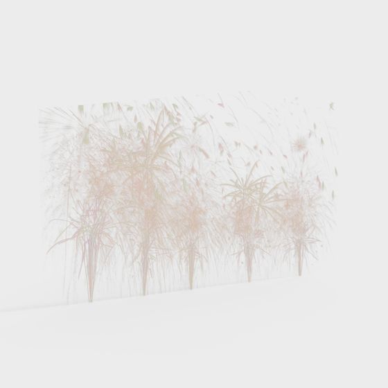 Low-Poly Grass Patch 3D Model