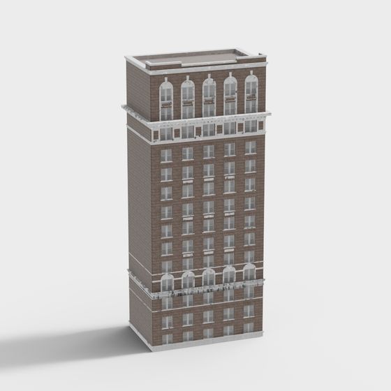Low-Poly Historic Building 3D model