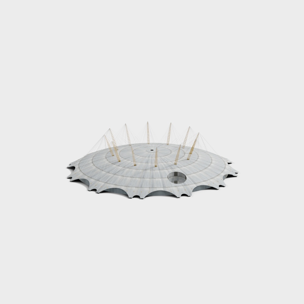 Futuristic Dome 3D model for Creative Spaces