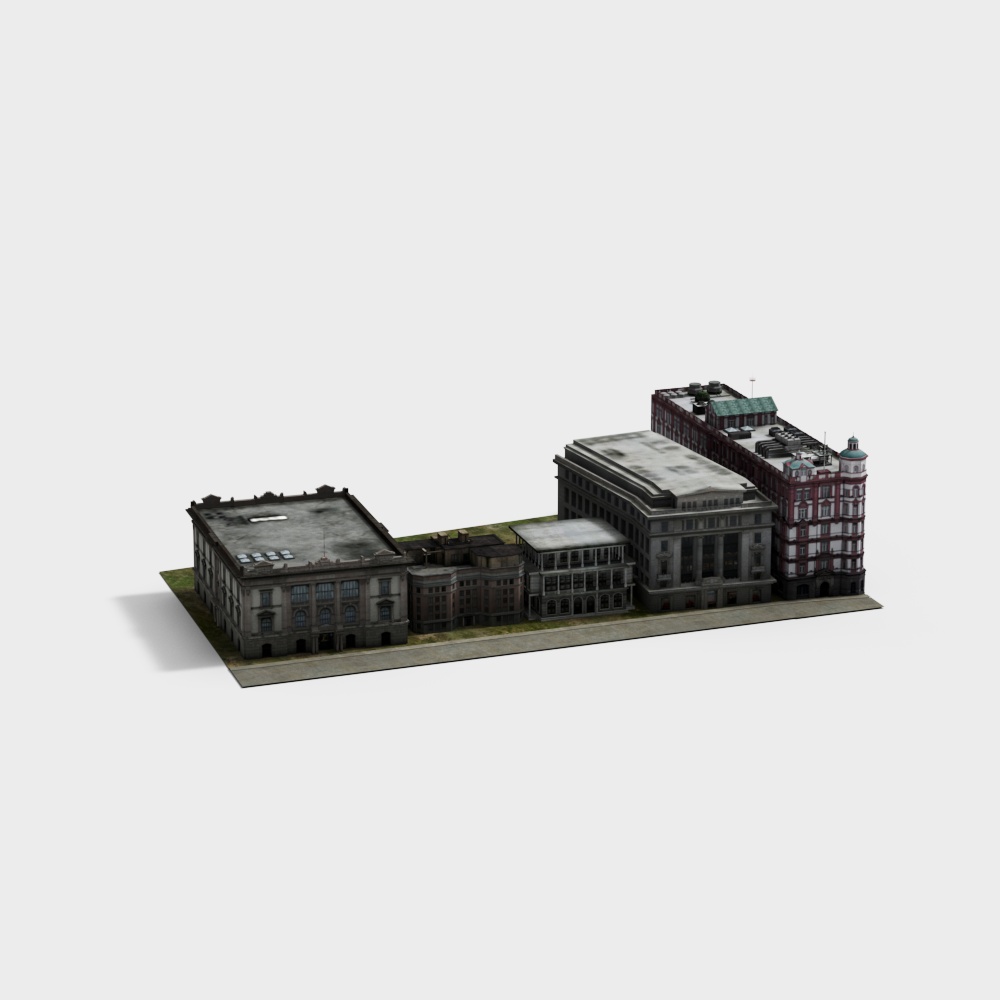 Historic City Landmark 3D Model Design