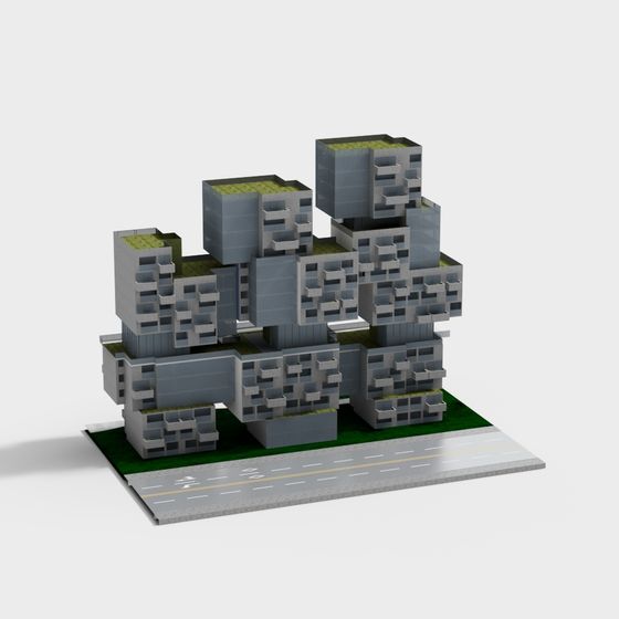 Futuristic City Architecture 3D model