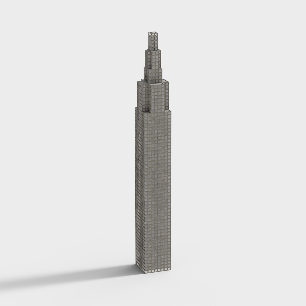 Urban Tower 3D Model - Futuristic Architecture