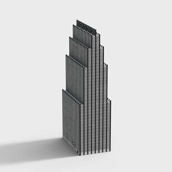 Futuristic Skyscraper City Tower 3D model