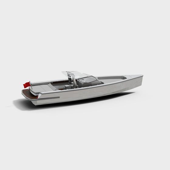 Modern Low-Poly Speedboat 3D model