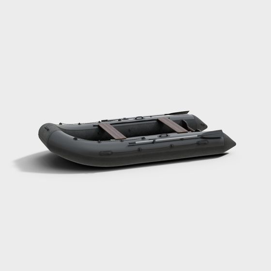 Realistic Low-Poly Inflatable Boat 3D model