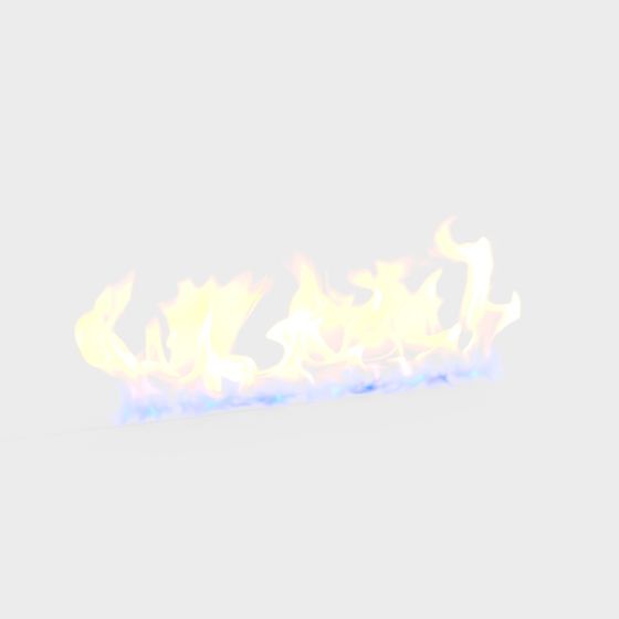 Low Poly Animated Fire 3D model
