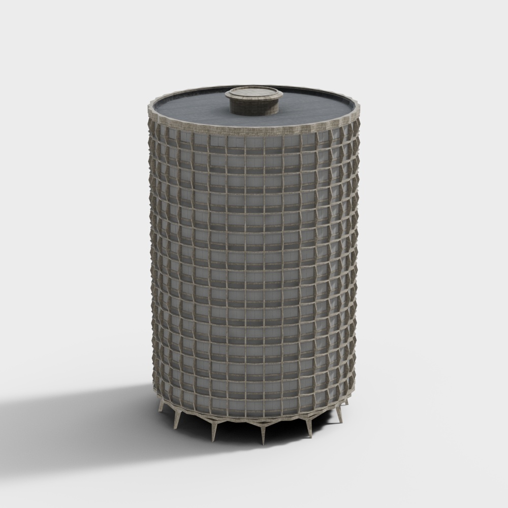 Futuristic Low-Poly Industrial Aesthetic 3D model
