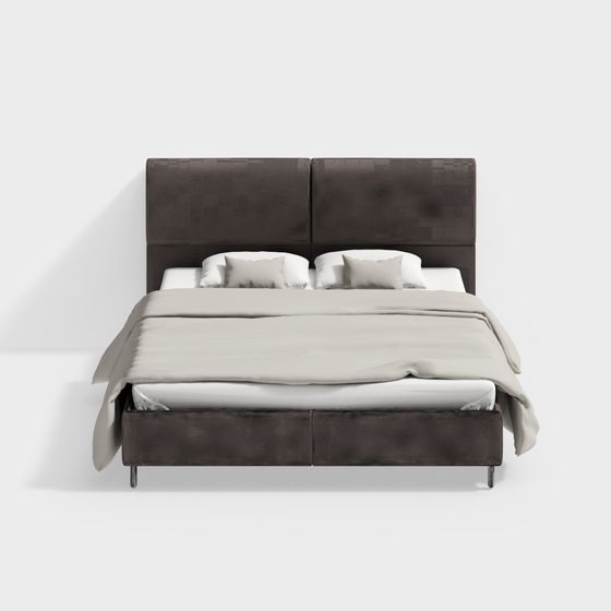Urban Comfort 3D model Bed for Modern Interiors