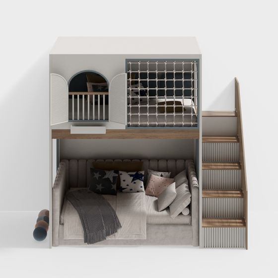 Dreamy Bunk Bed 3D model