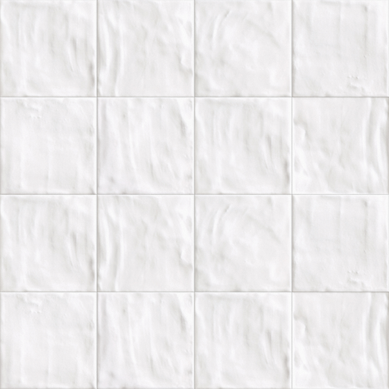 Three-Dimensional Square Ceramic Tiles 3D Model in White