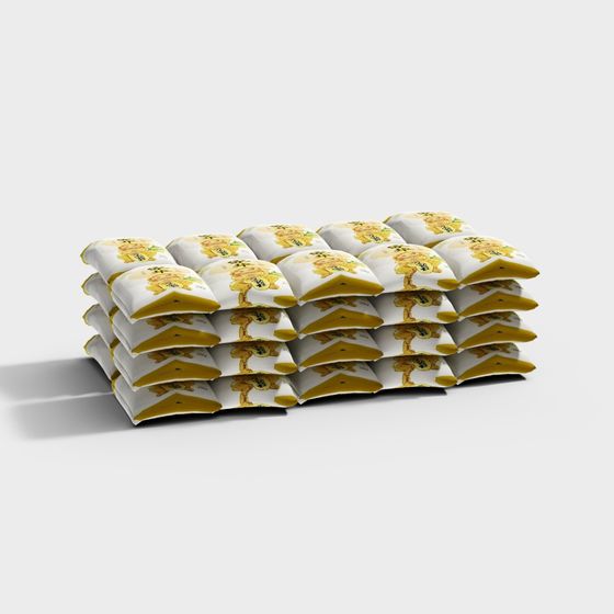 Snack Stack 3D Model - Low Poly Snack Packaging