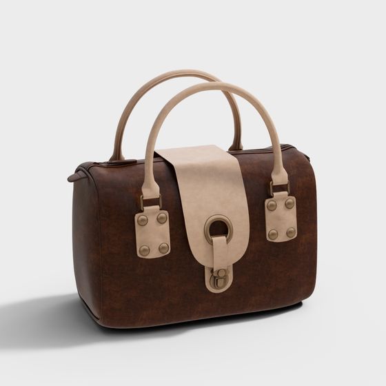 Vintage Handbag 3D model with Detailed Texture
