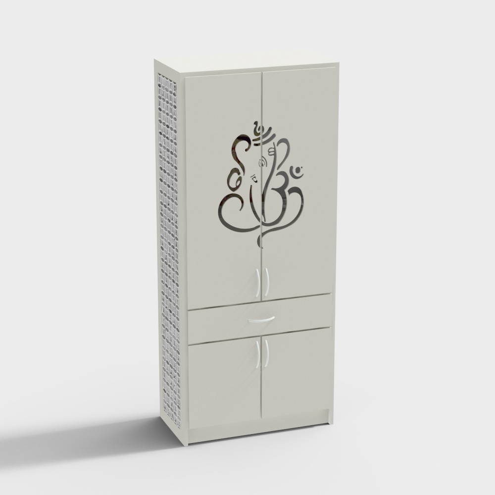 Pooja Unit with CNC Doors