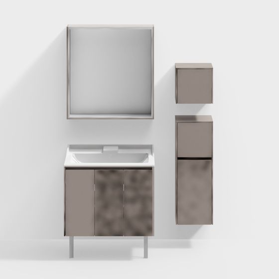 Modern Minimalist Bathroom Furniture 3D model