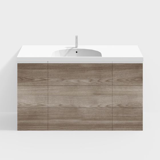 Modern Minimalist Bathroom Cabinet 3D model