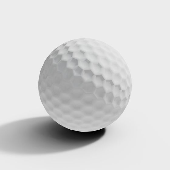 Low Poly Golf Ball 3D model for Creative Projects