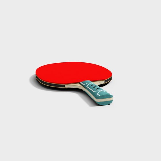 Vibrant Ping Pong Paddle 3D Model