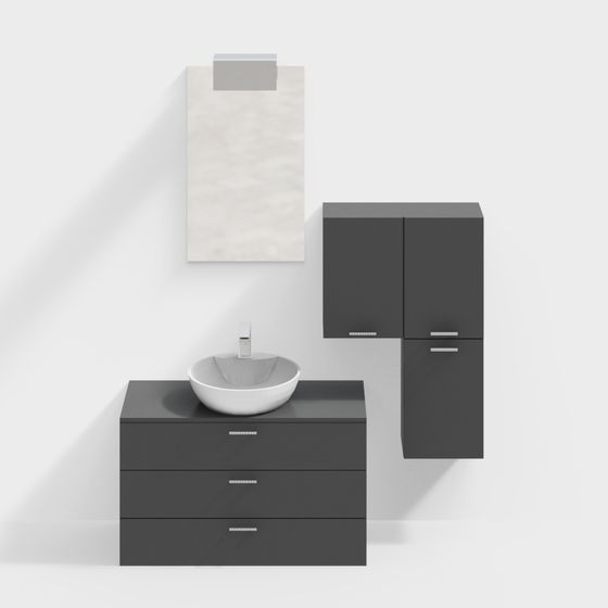 Modern Minimalist Bathroom Sink 3D model