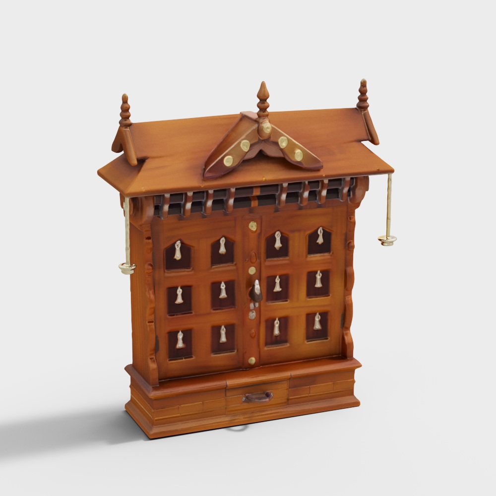 Ornate Eastern Wooden House 3D model