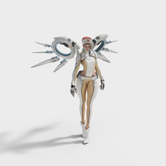 Futuristic Warrior 3D model