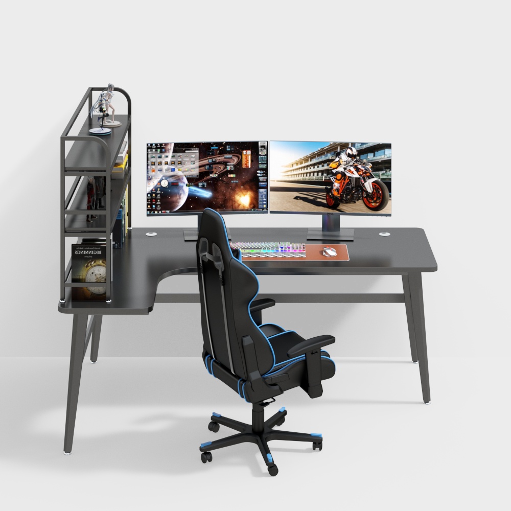 Modern E-sports Desk and Chair Set