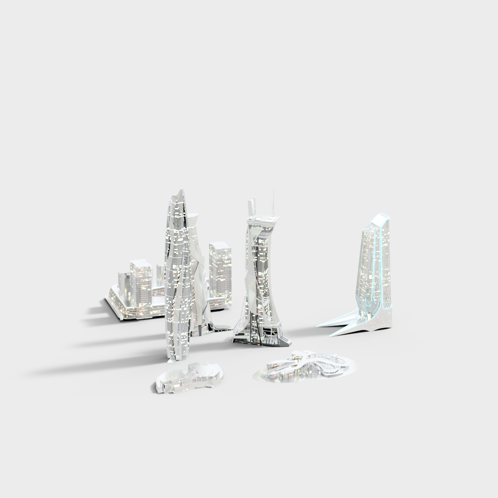 Futuristic City with Technological Feel