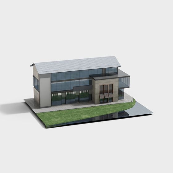 Unique Low-Polygon Architectural 3D Model