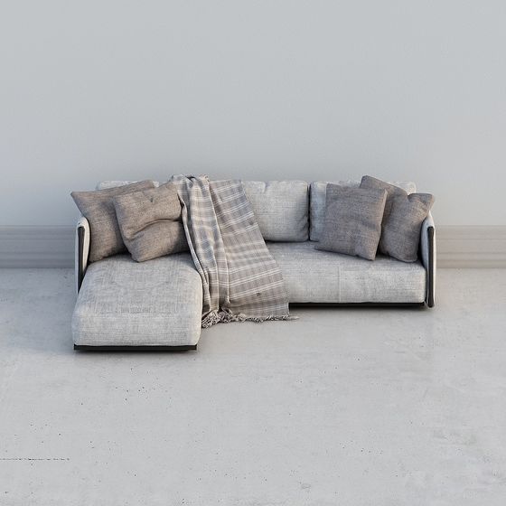 Modern Low-Polygon Sofa 3D model