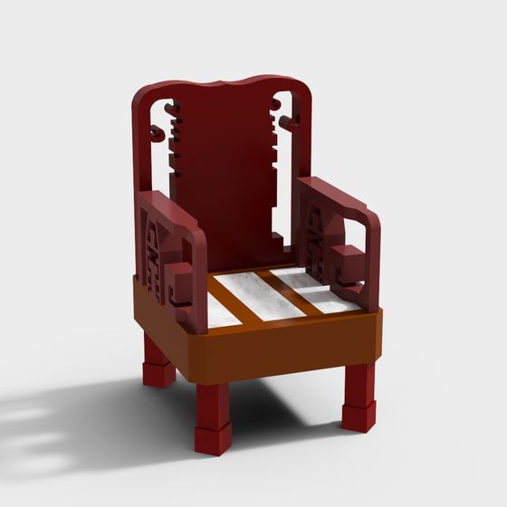 Key Chair Low-Poly 3D Model