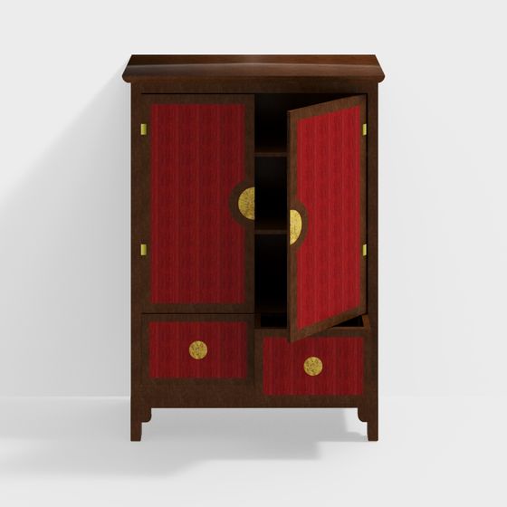 Retro Mahogany Cabinet 3D model